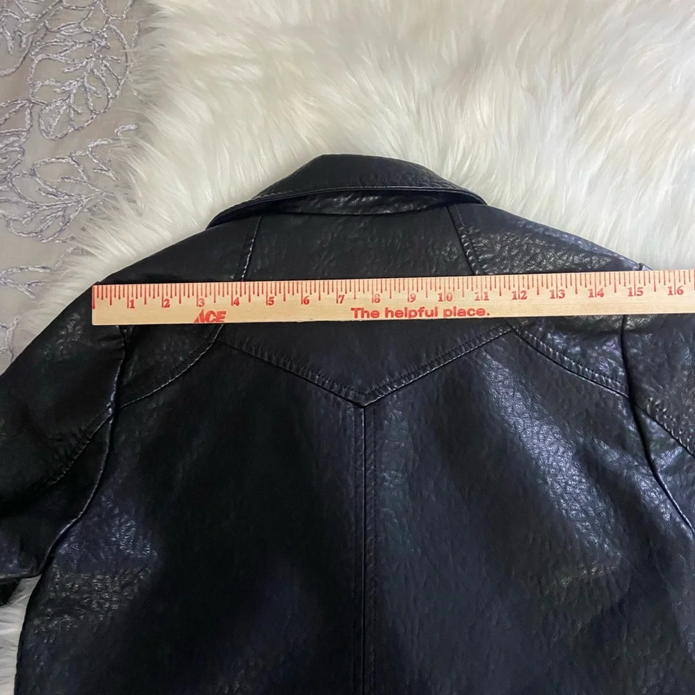 Jack by BB Dakota Sz S Anthropologie Classic Black Faux Leather Jacket - Picture 8 of 13
